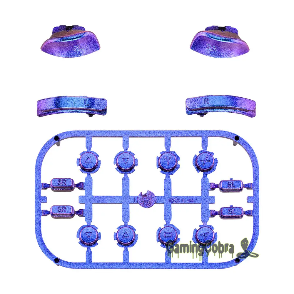 Purple Blue Сменные Клавиши направления ABXY SR SL L R ZR ZL триггер полный набор кнопок с инструментами для nintendo Switch Joy-Con - Цвет: Purple Blue