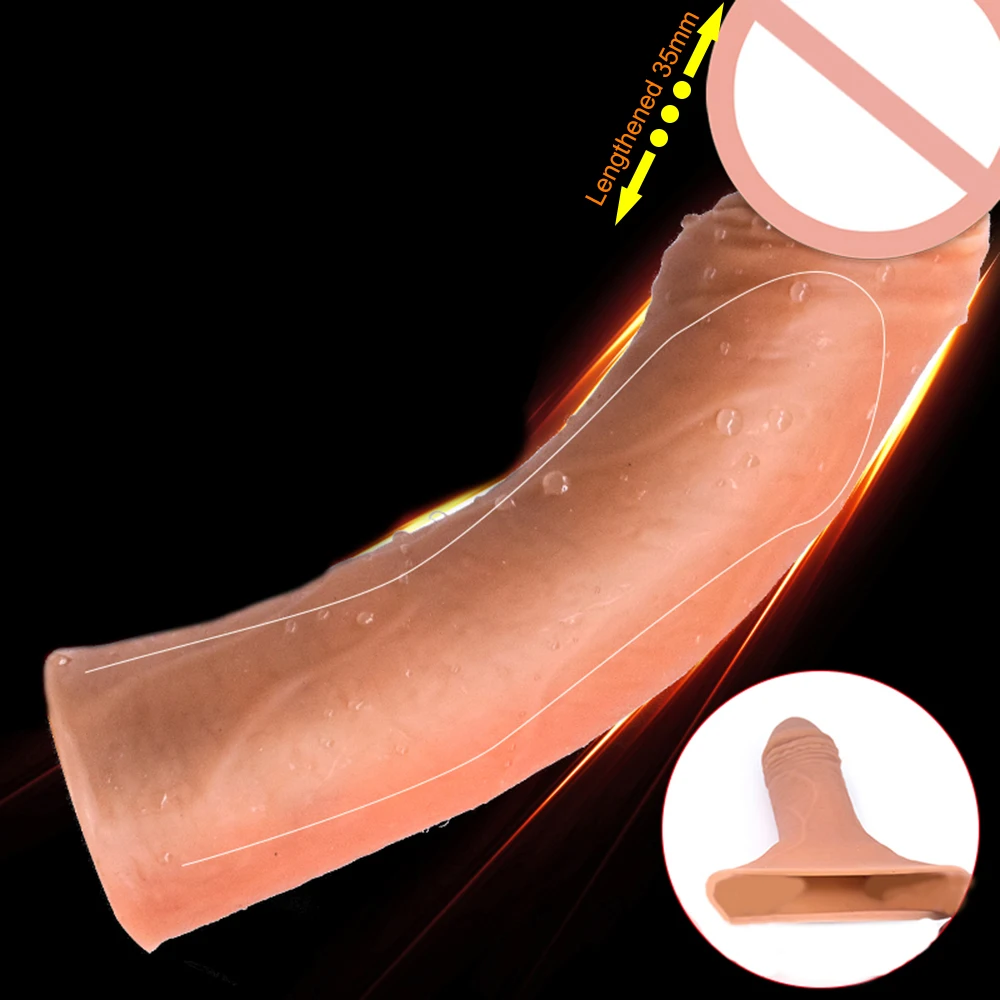 Удлинитель пениса многоразовые презервативы интимные игрушки для мужчин |