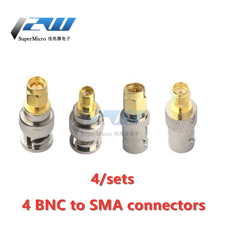 4 шт./лот разъемы BNC-SMA Тип штекер RF разъем адаптер тестовый преобразователь кабели