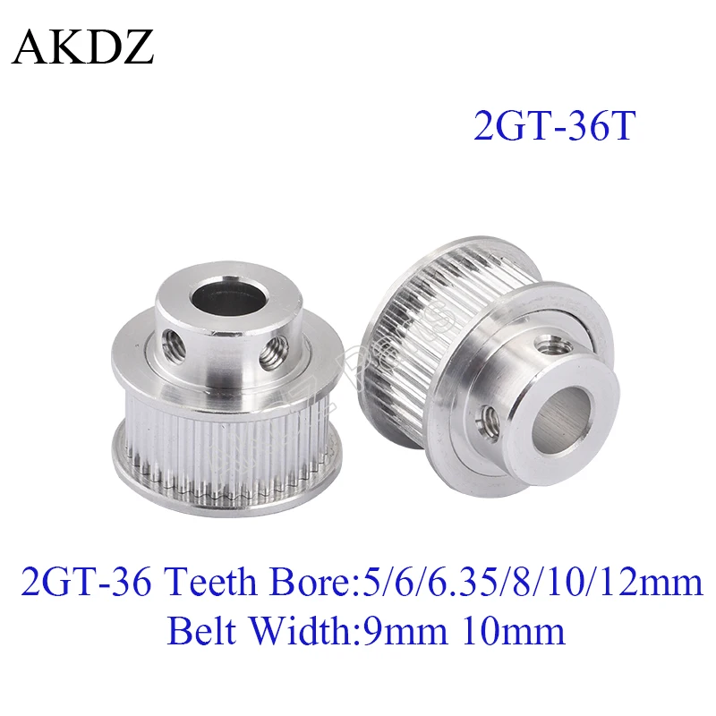 

GT2 Timing Pulleys 36 Tooth 2GT Wheel Parts Bore 5mm 8mm Aluminium Gear Teeth Width 6mm 10mm 3D Printers Part