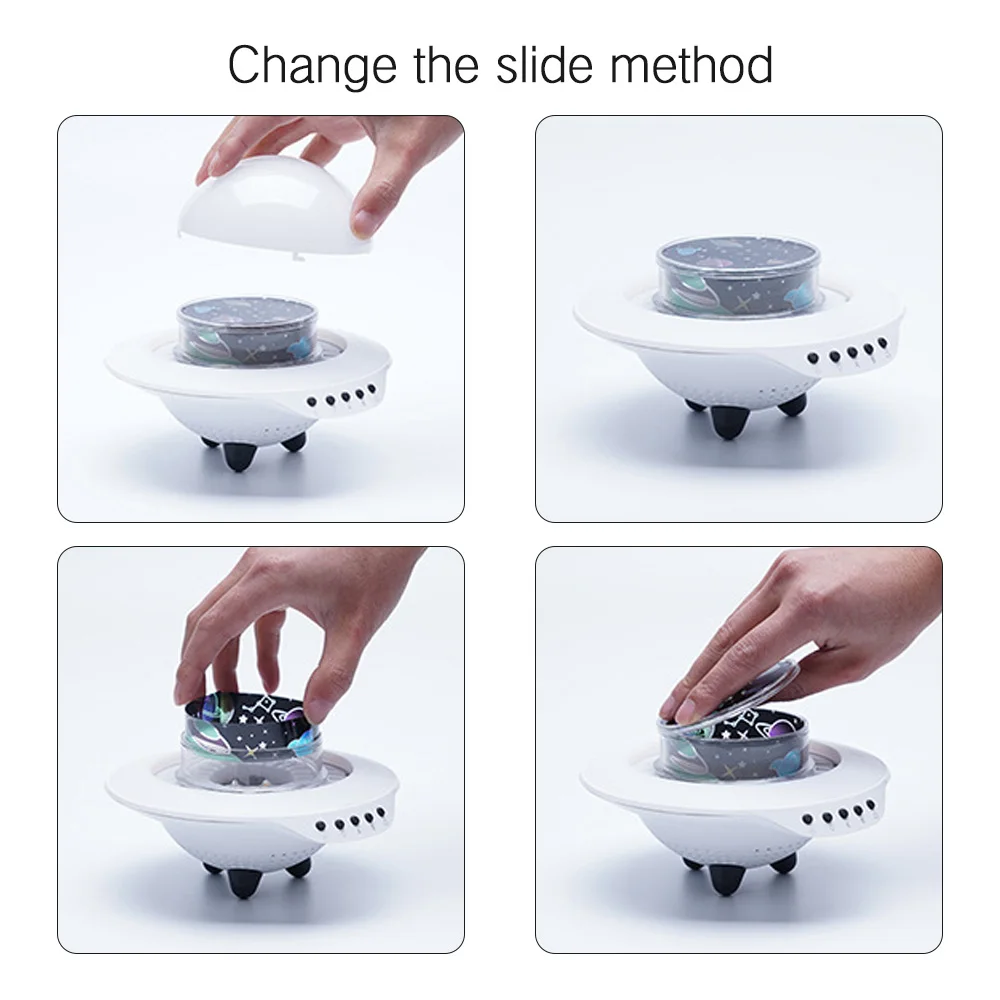 

UFO Shape Projection Lamp USB Rechargeable LED Lamp With Bluetooth Music Playback Star Light Projector For Home Party Decor