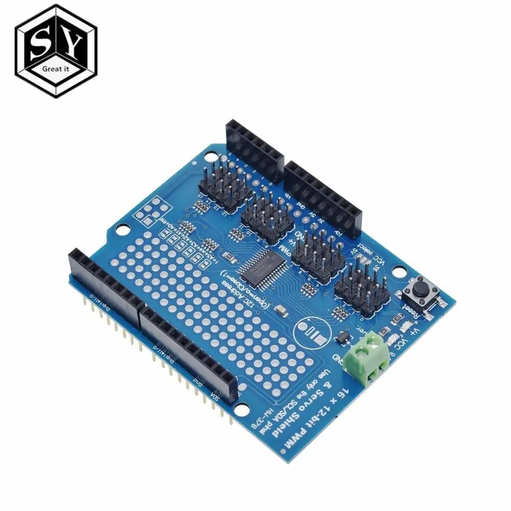 Отличный IT мотор/шаговый/сервопривод/робот щит для Arduino I2C v2 Kit w/драйвер PWM