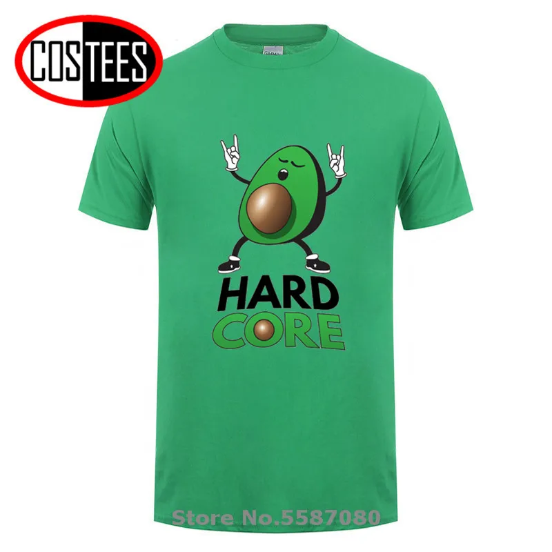 

Мужская футболка с рисунком авокадо Пун, с жестким сердечником из аниме, забавная футболка с изображением авокадо, футболка с изображением ...