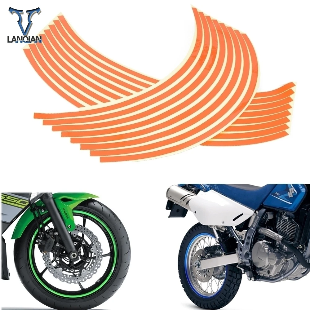 17inch/18inch Motorcycle Stickers Reflective Wheel Sticker Rim Strip motorcycle wheel stickers | Автомобили и мотоциклы
