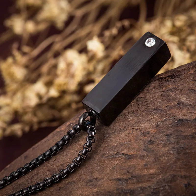 Ожерелье женское из нержавеющей стали с кулоном урна для праха кремации