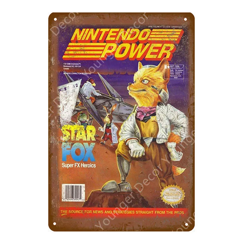 Постер для видеоигр с фильмом из мультфильма игровые металлические знаки