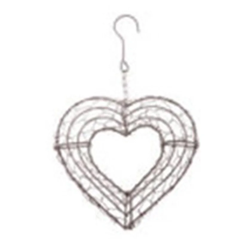 2X Ретро Железный в форме сердца цветочный горшок для суккулентных растений