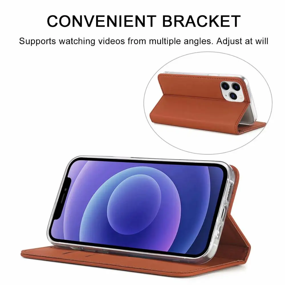 

Luxury Flip Leather Case For iPhone 12 11 Pro Max 12 11 Pro 12 Mini XR X XS Max 6 6S 7 8 Plus SE2020 5s 12Pro Card Slot Wallet