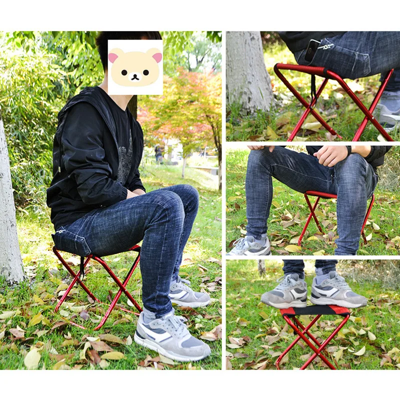 Складной стул для кемпинга ультралегкий компьютерный из алюминиевого сплава