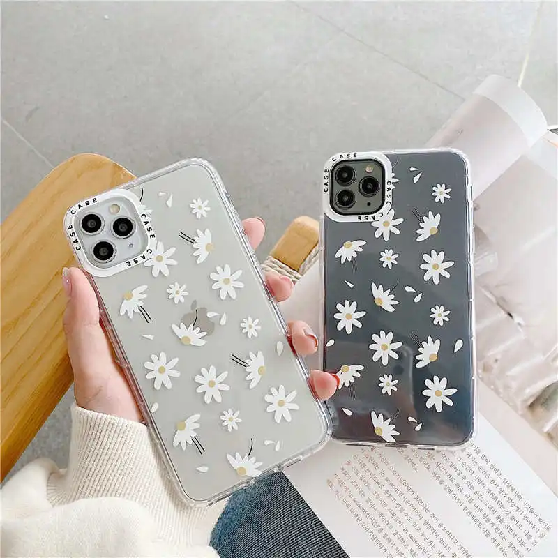 Прозрачный чехол Daisy Flower для Huawei P20 P30 Lite P40 Mate 20 30 Pro Nova 3i 3 4 5 Honor 8X 10 Play 9X мягкие