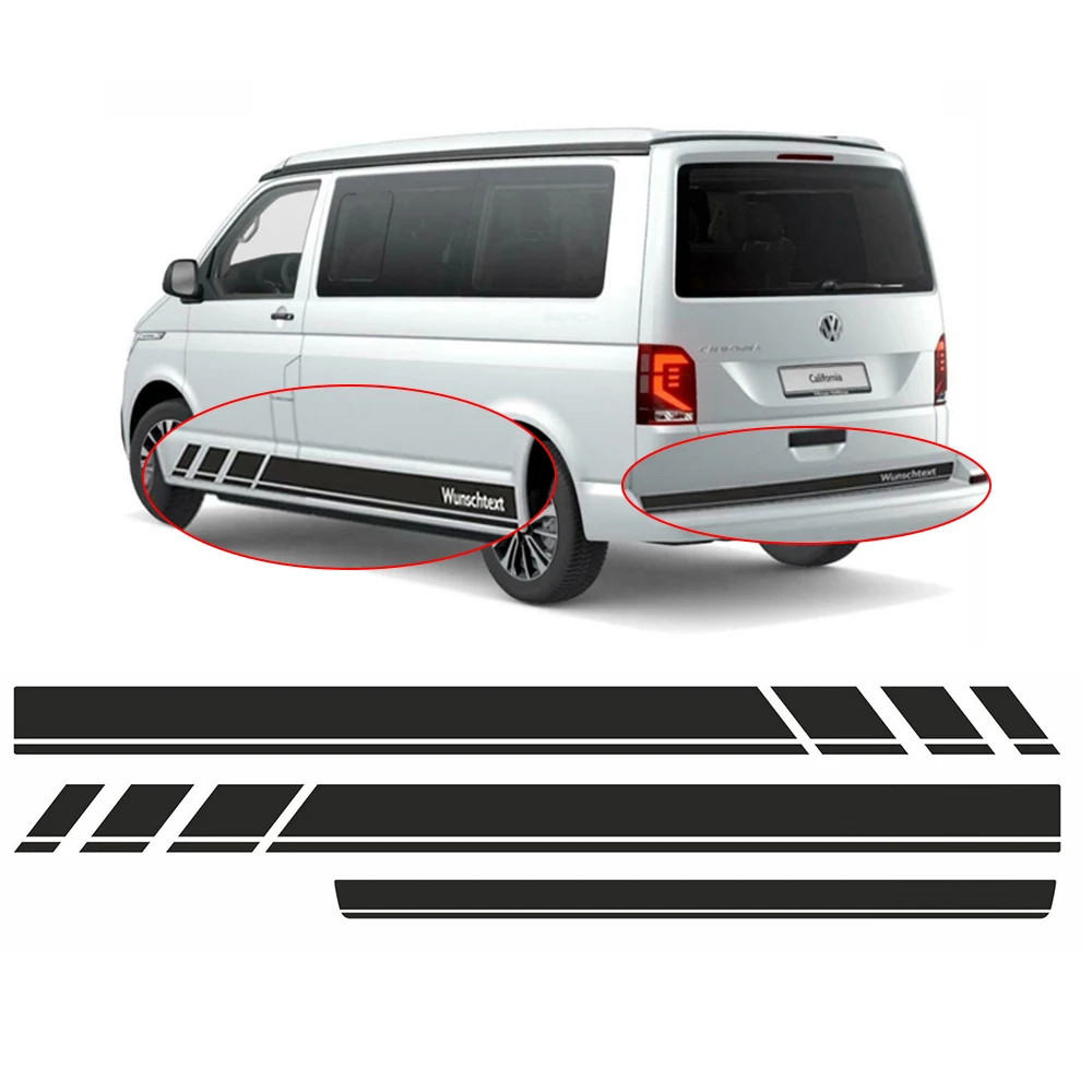Автомобильные боковые полосы для VW T6.1 T6 T5 наклейка на корпус фургона с