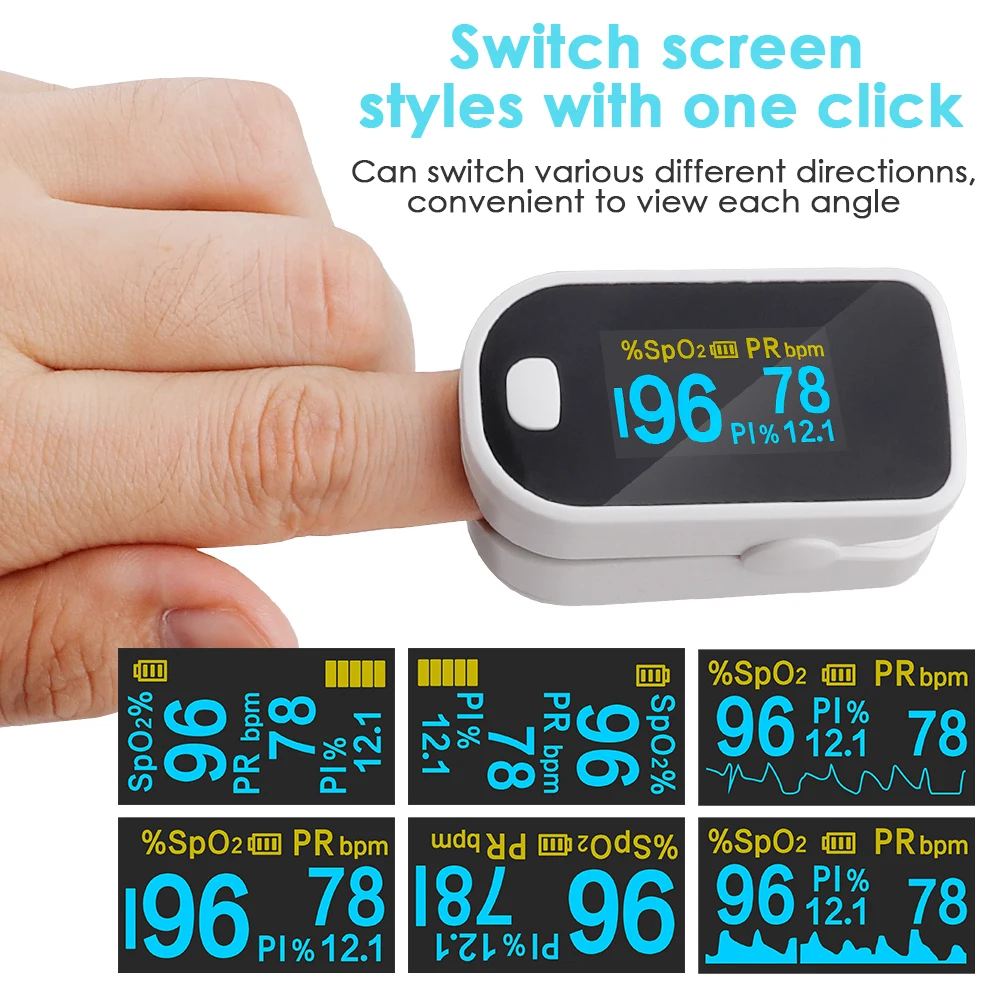Oximeter Low Battery Voltage Indication Measuring Spo2 And Heart Rate Blood Oxygen Saturation | Красота и здоровье
