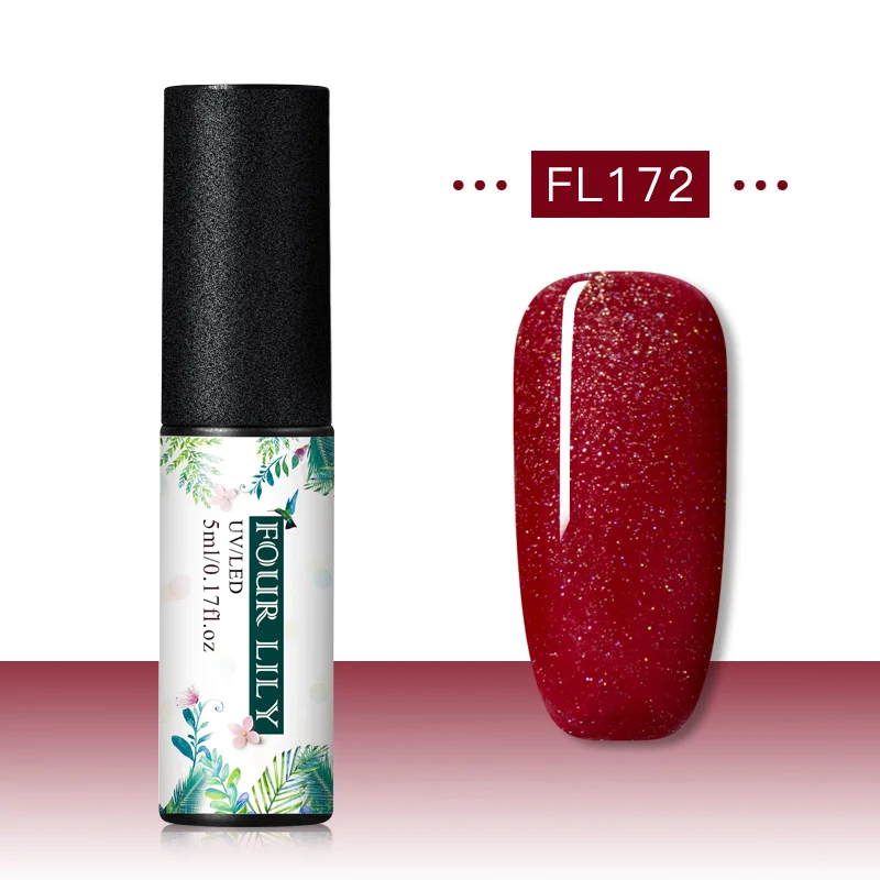 CS06943 Четыре лилии Гель-лак набор УФ Vernis Полупостоянный праймер верхнее покрытие 5 мл цветной гель для ногтей лак Nagellak Soak Off лак - Цвет: CS06943