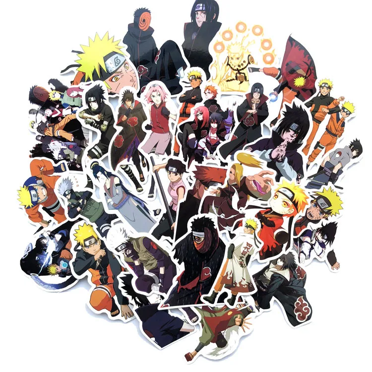 

63pcs/set Naruto Cartoon Anime Stickers Waterproof Skateboard Motorcycle Guitar Luggage Laptop Bicycle Sticker Kids Toys gift
