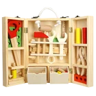 Детский деревянный набор инструментов, набор игрушек, отвертка, Обучающий набор для мальчиков и девочек