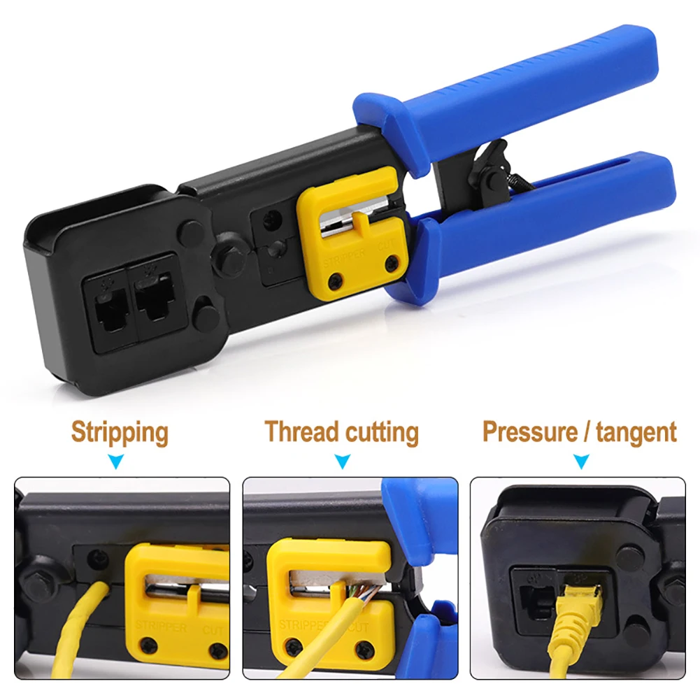 RJ11 RJ45 6P 8P сетевые плоскогубцы обжимной инструмент многофункциональный кабель