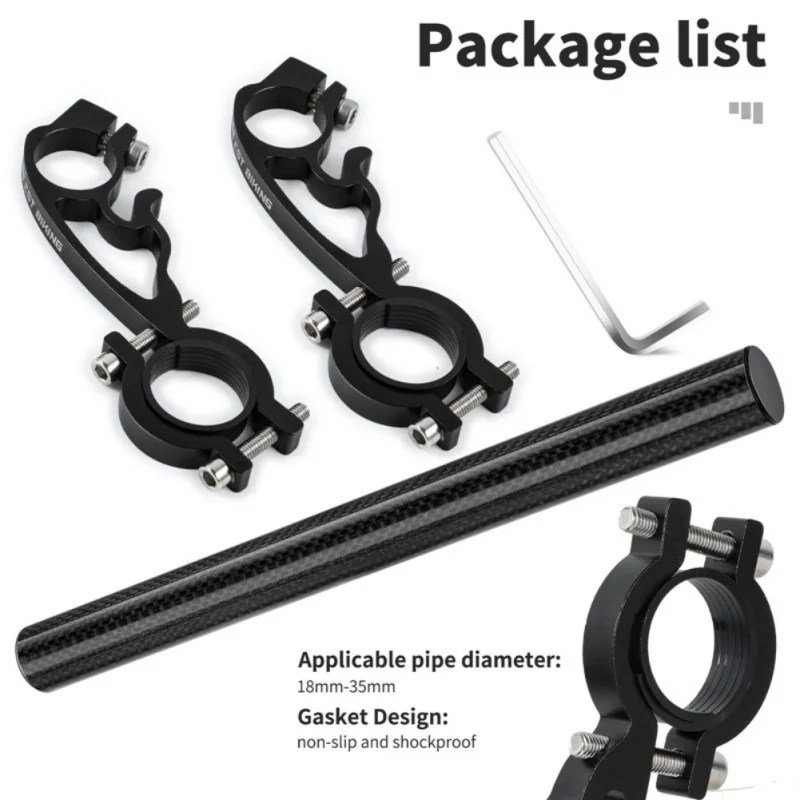 Удлинитель для руля велосипеда удлинитель лампа GPS 25 см двойной зажим кронштейн