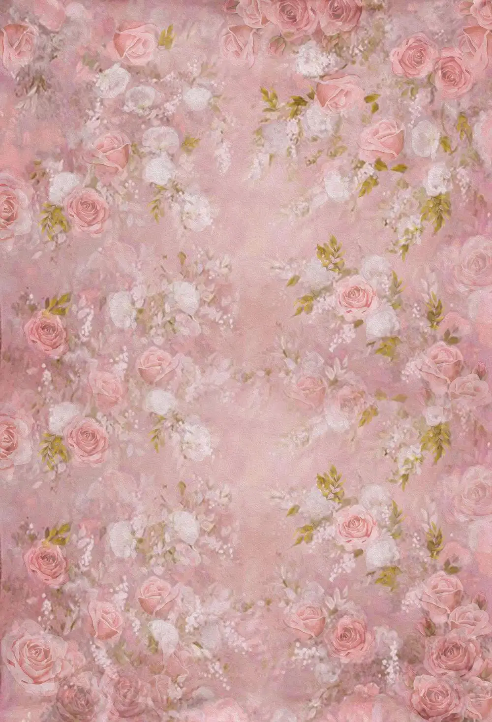 Розовый цветочный фон для фотографирования новорожденных девочек на день