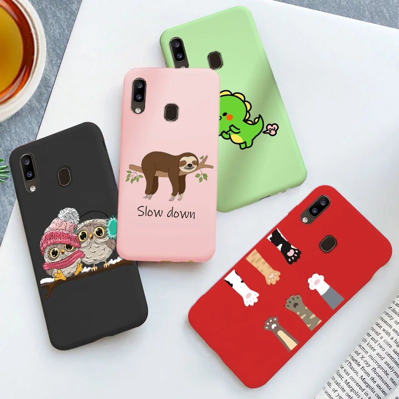 Чехол для Samsung A40 милый мультяшный Ленивец задняя крышка телефона Galaxy A20 A30 A20E A 40 20