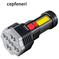 five nuclear explosion led flashlight strong light rechargeable super bright small xenon special forces outdoor multi function