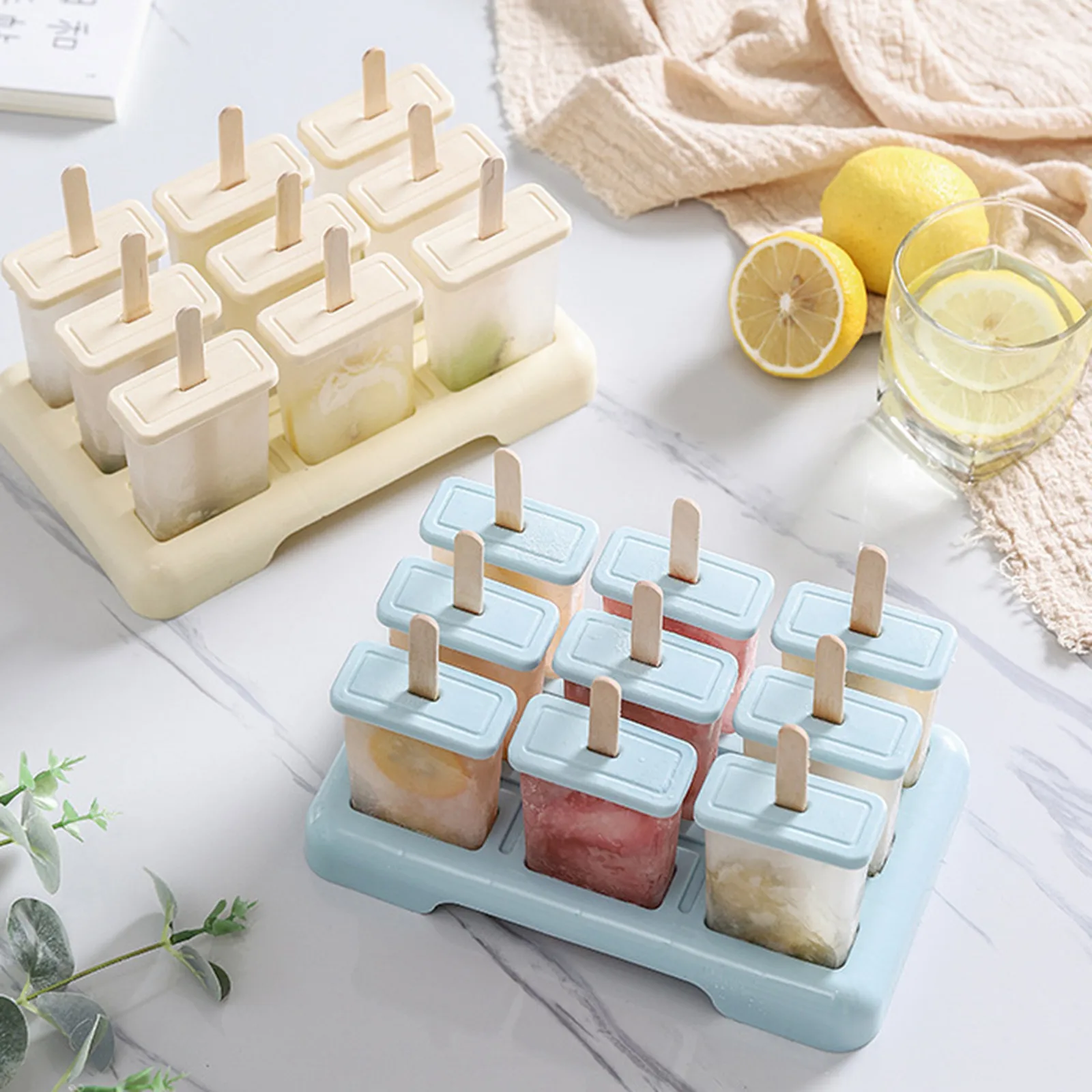 Силиконовая форма для льда Мороженое Плесень Diy домашнее фруктового морозильник