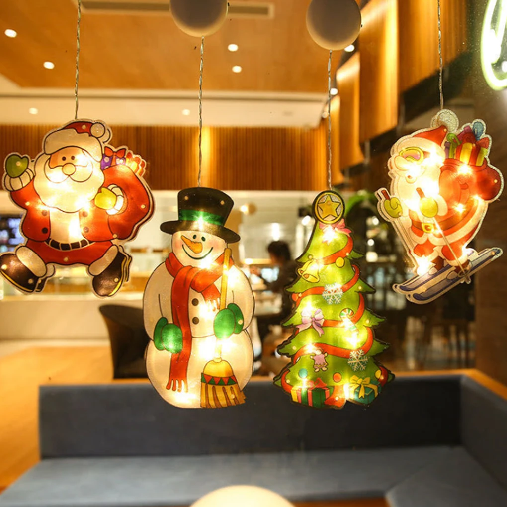 

Рождественский светодиодный Декор, Звездный светильник в виде снеговика, праздничное украшение для окна, светодиодный светильник, Рождест...