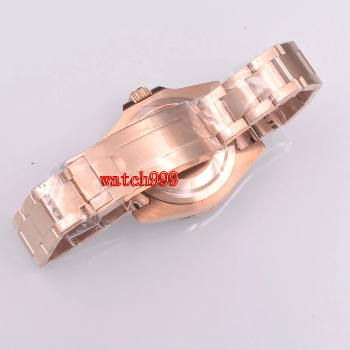 

Fit MIYOTA 8205 8215 DG2813 3804 ETA 2836 Movement Ceramic Bezel Sapphire Glass Solid steel 40mm Rose gold watch case