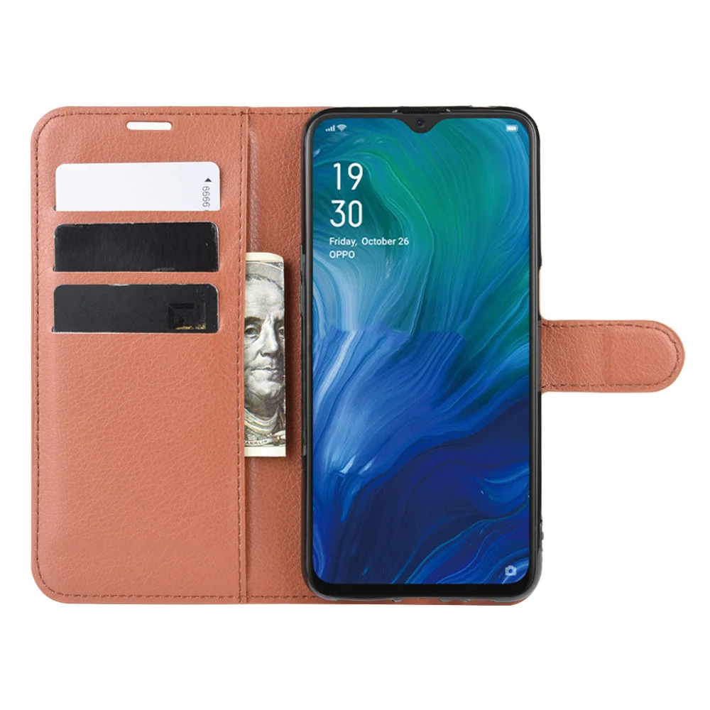 Чехол-бумажник с отделением для карт чехол телефона s OPPO Reno A из искусственной