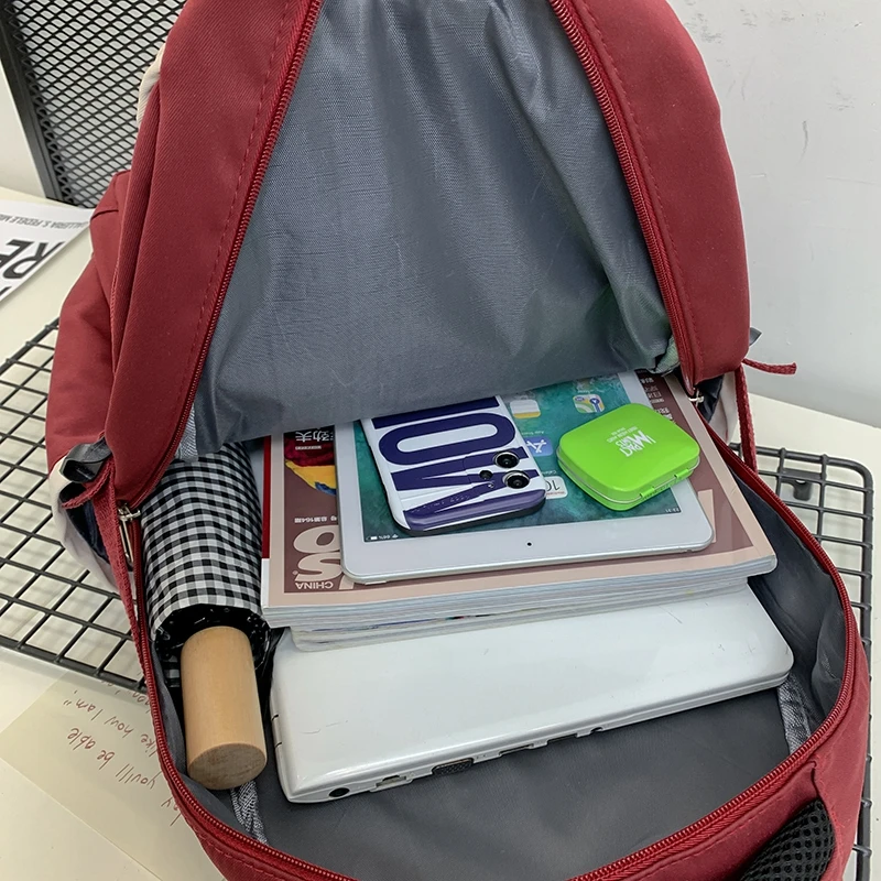 

SPS High Capacity Soft Backpacks Unisex Nylon Durable Softback Casual Rucksack Side Umbrella Pocket