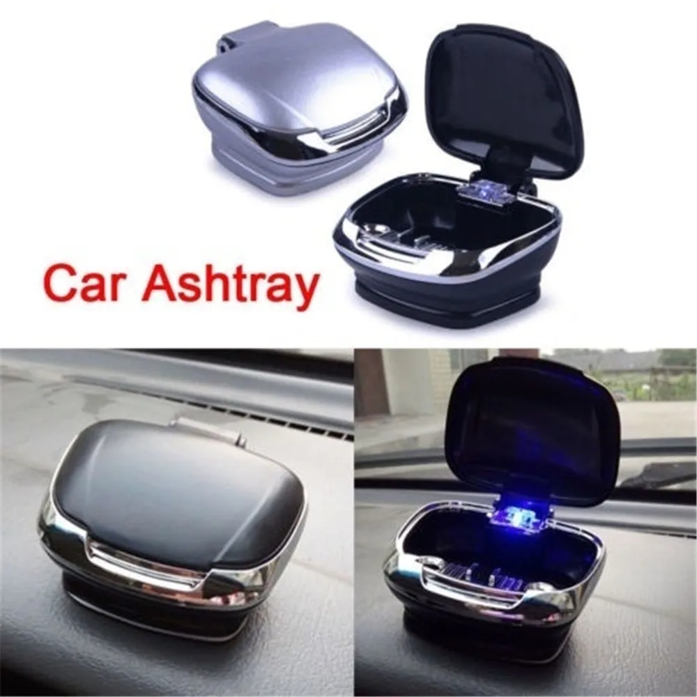 

1PC Portable Auto Car Truck LED Cigarette Smoke car Ashtray Cigarette Lighter Blue LED Light Smokeless Ashtray Cigarette Holder