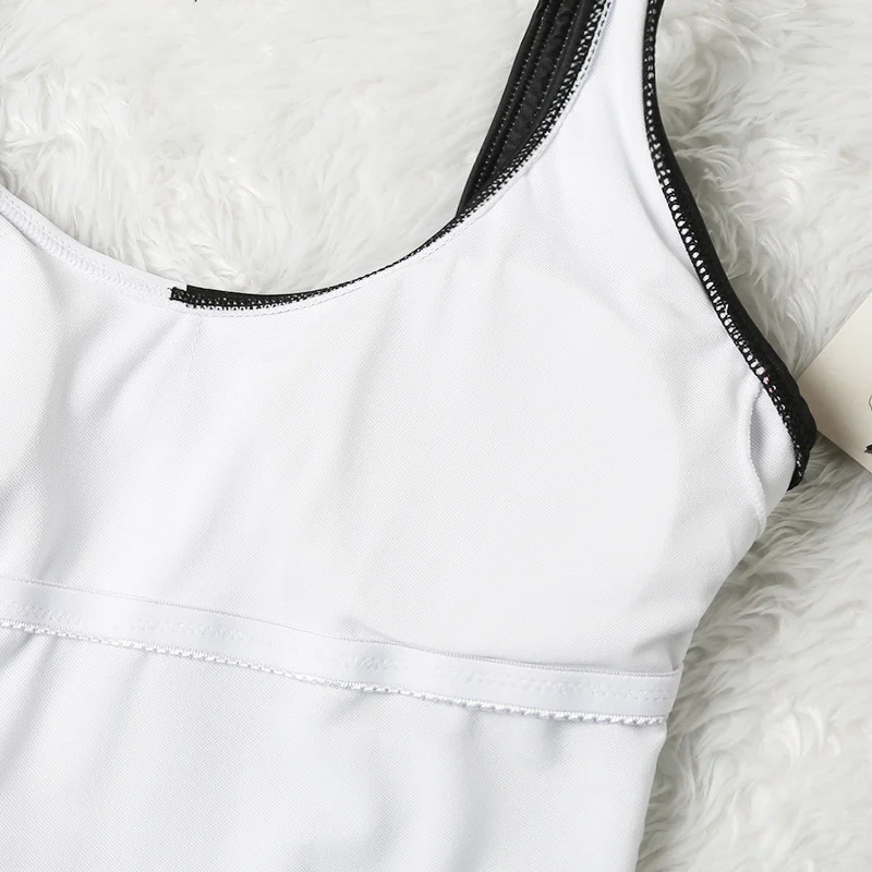 

Sexy one-piece swimsuit women's prone swimsuit, solid color V-neck open back beachwear, 2021 fashion printed swimsuit