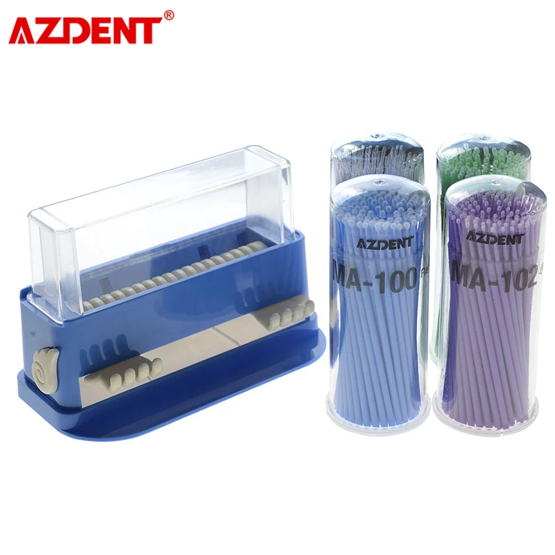 Зубная микро щетка AZDENT 4 коробки/упаковка одноразовые материалы аппликаторы