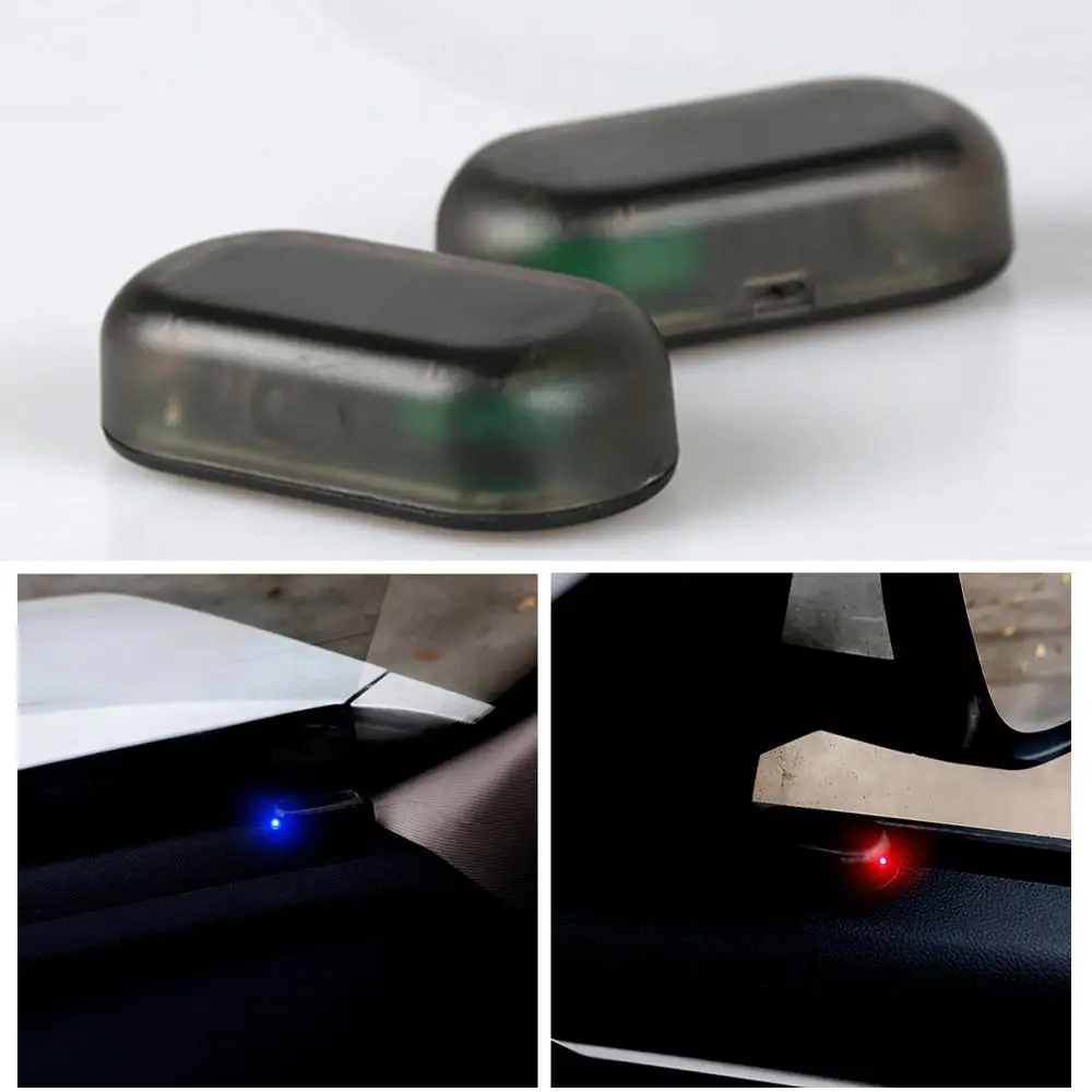 Strobe Signal Security System Universal Flash Warning LED Light Alarm Lamp Car Solar Power Simulation Fake Anti-theft Caution | Автомобили