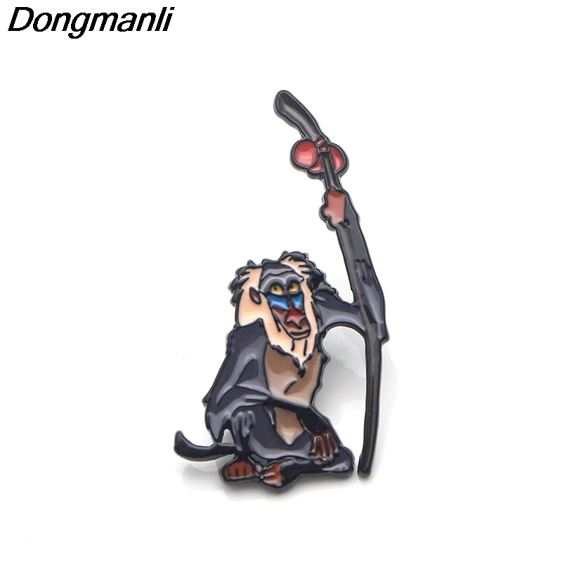 LT847 эмалированная брошь в форме короля льва стиле аниме Мультяшные креативные