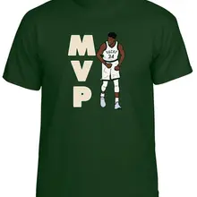 Giannis Antetokounmpo Milwaukee &quotMVP PIC&quot T Shirtharajuku новая футболка 2019|Мужские