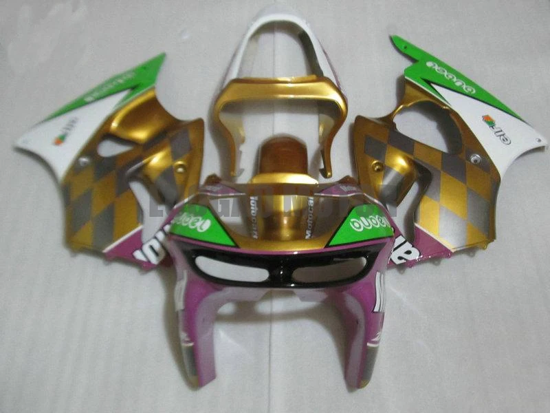 

Обтекатели комплект для Kawasaki Ninja ZX6R ZX-6R 98 99 636; Цвет золотистый, белый ZX 6R кузов 1998 1999 ZX-636 для мотокросса, для езды на мотоцикле, обтекатель комп...