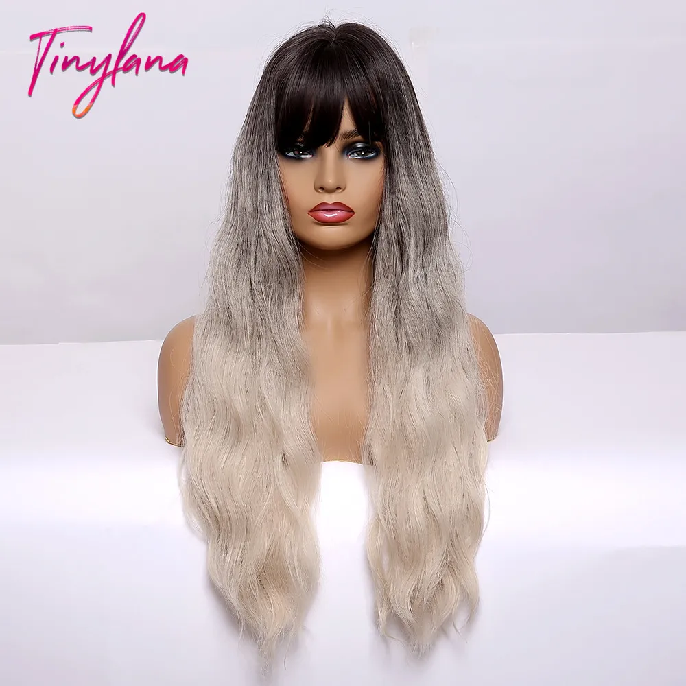 Парики для косплея крошечная Лана с эффектом омбре длинные натуральные