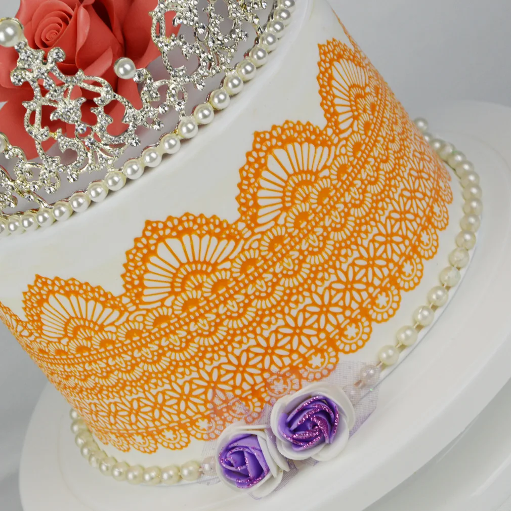 Новый силиконовый кружевной коврик с узором в виде короны инструмент для