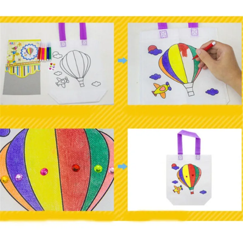 Детская цветная сумка для творчества и рисования Обучающие игрушки с безопасной