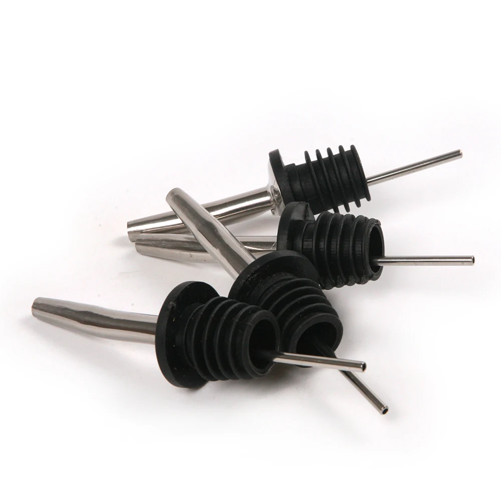 

1pcs 100% Brand New and High Quality Stainless Steel Bottle Pourer 304 Stainless Steel Spouts With Rubber Stoppers