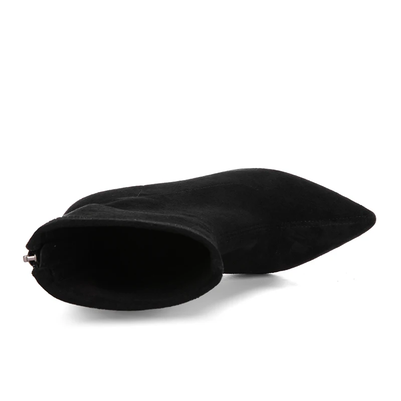 Женские ботильоны на толстом каблуке с острым носком|Женские полусапожки| |