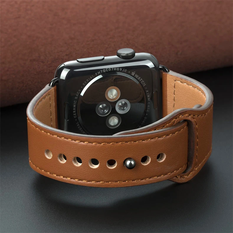 Из натуральной кожи петлевой ремень для apple watch, ремешок 42 мм 44 мм apple watch 4 5 38 мм 40 мм, для iwatch, версия 3, 2, 1, correa, сменный Браслет
