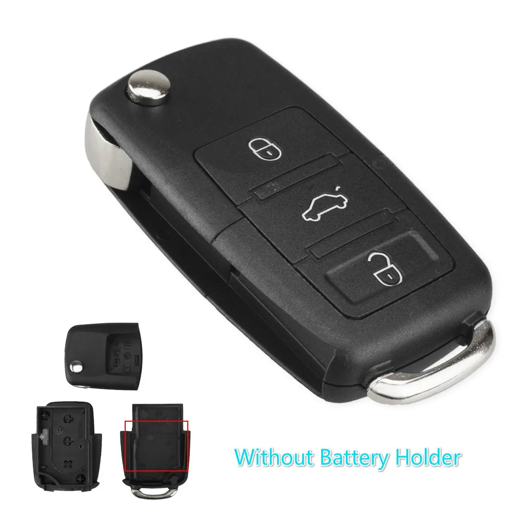 3 Buttons KEYYOU 10 шт./партия 2/3 кнопки флип складной Автомобильный ключ оболочки автомобильный ключ чехол для VW Volkswagen Jetta Golf Passat Beetle Polo Bora - Цвет: 3 Buttons