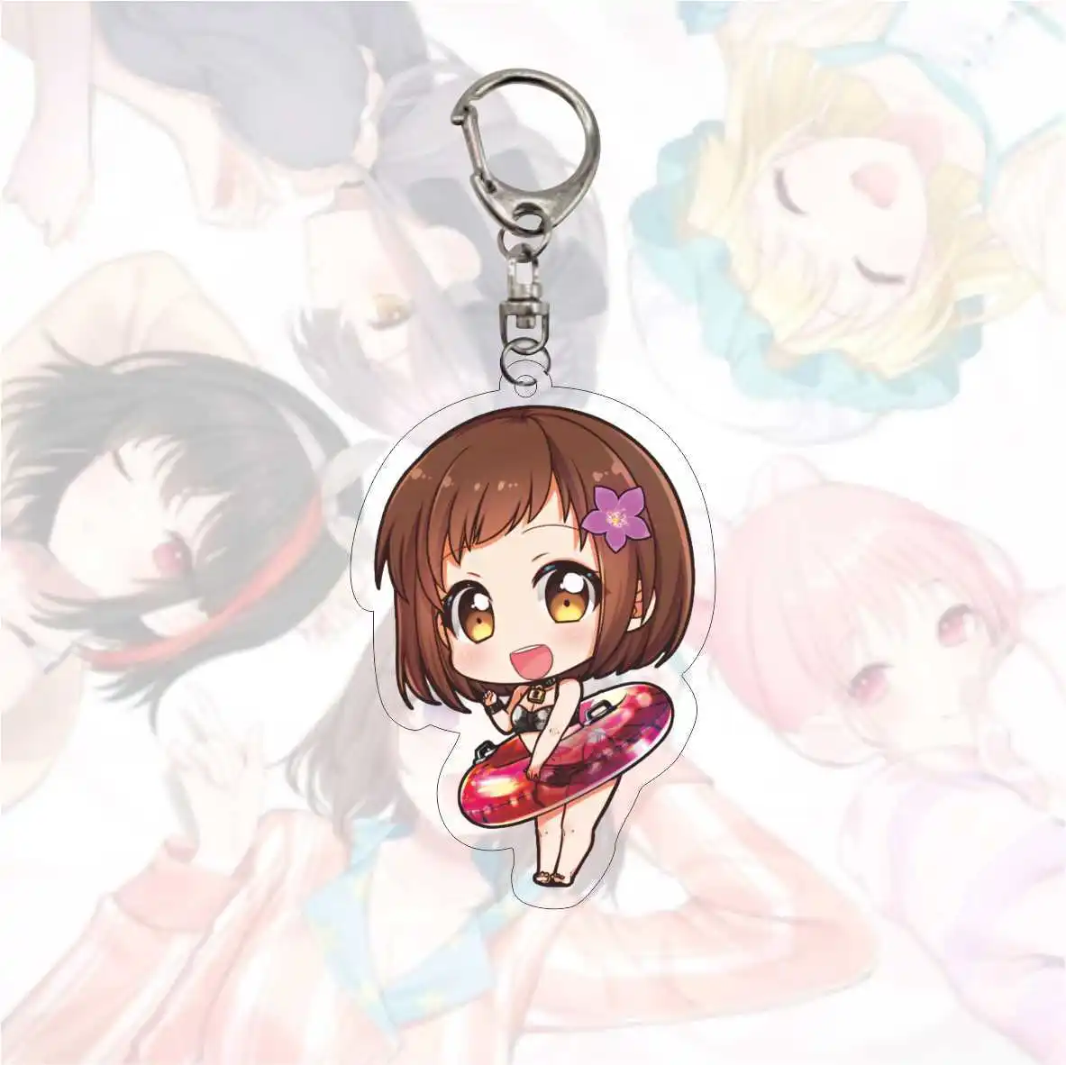 Взгляд! Брелок Toyama Kasumi Ran Mitake милые цифры акриловый брелок кольцо держатель