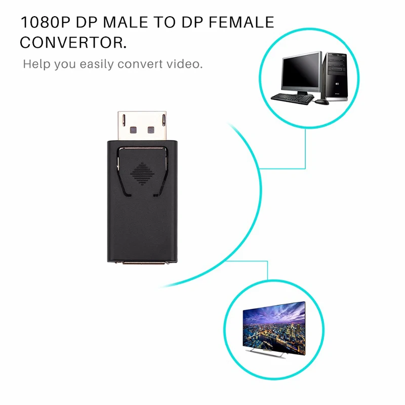 Переходник Bkscy DP папа HDMI мама адаптер 1080P порт дисплея разъем для видео и аудио