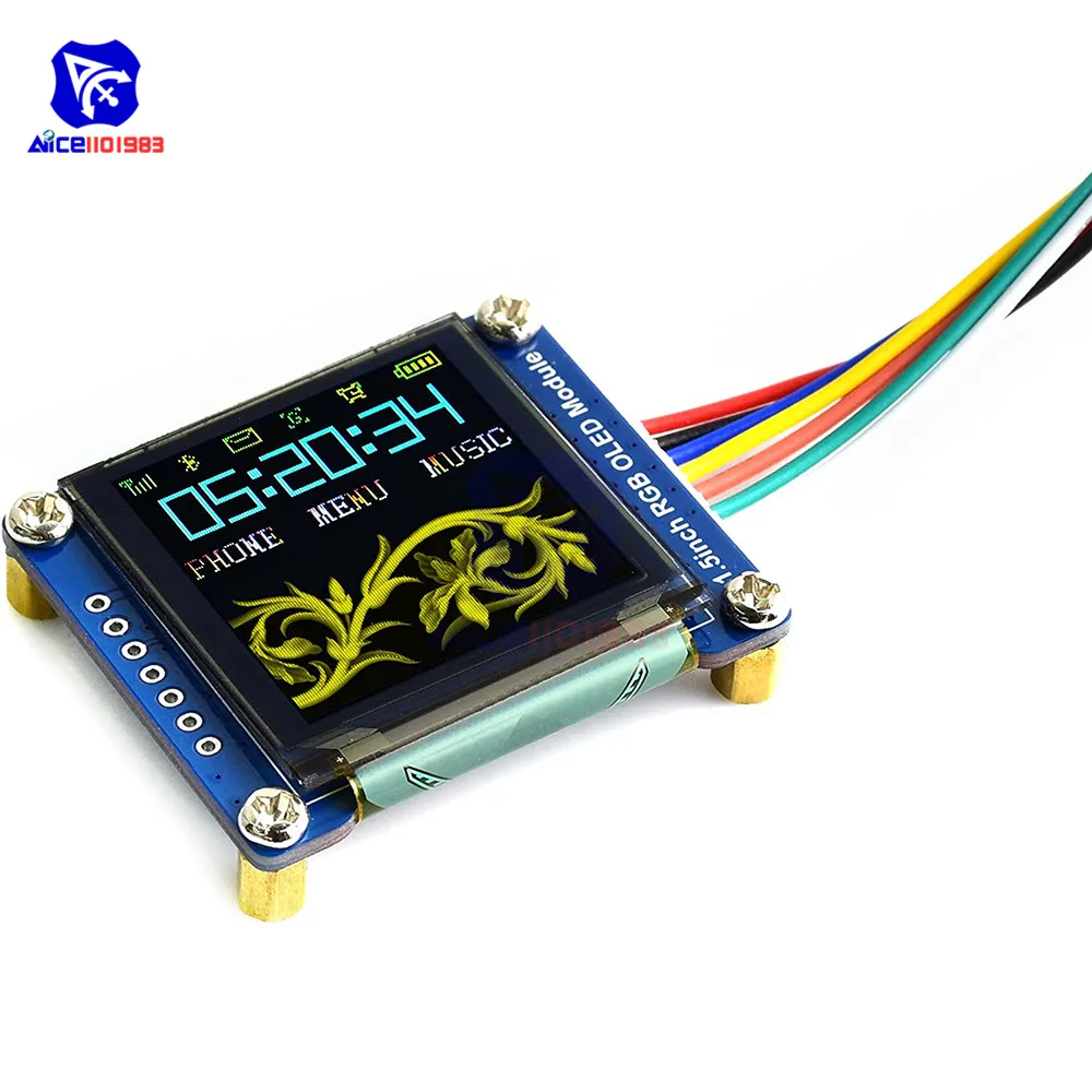 

diymore 1.5inch RGB OLED Display Module 128x128 16-bit High Color SPI Interface SSD1351 Driver for Raspberry Pi/Jetson Nano