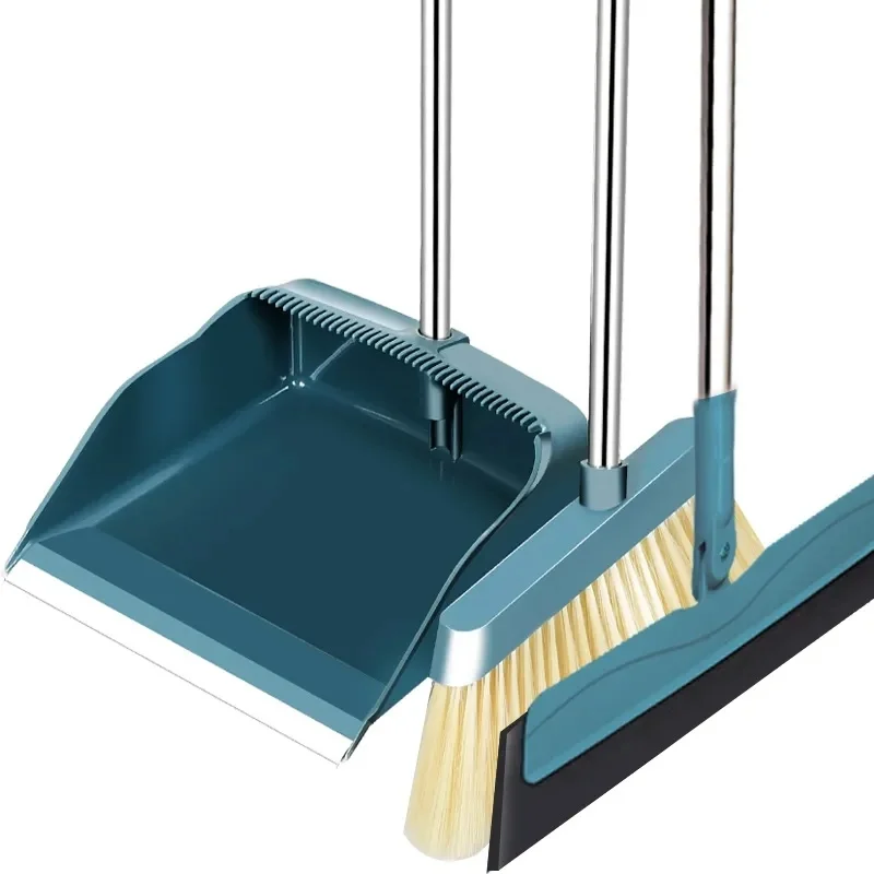 

Broom and Dustpan Set Combination Household Soft Hair Magic Broom Broom Sweeping Wiper Hair Sweeping Artifact Broom and Dustpan
