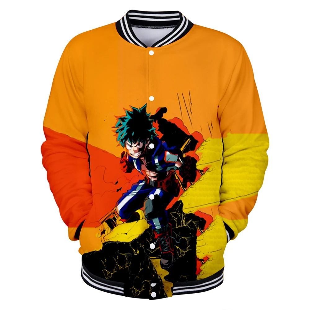 Бейсбольные куртки с 3D принтом My Hero Academy 4 для женщин/мужчин модная куртка длинным