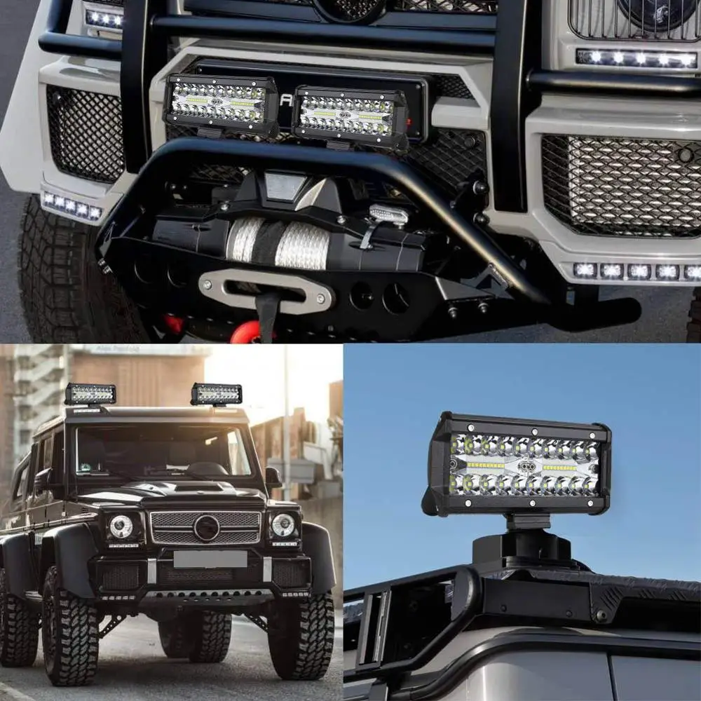 NAO led bar светодиодные фары балка 7дюймов 4x4 светодиодный 12 в рабочий светильник