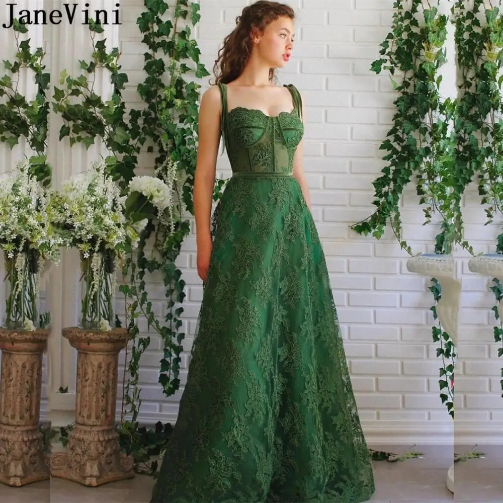 Длинное зеленое платье jaevini с аппликацией для выпускного вечера женское